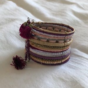 Beaded wrap bracelet